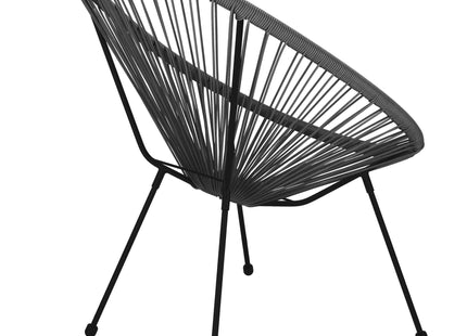 Tuinstoel - Draad - Rotan - Grijs  - 87 x 70 x 73 CM
