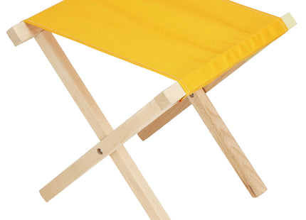 Campingkruk - Kampeerkruk - Viskruk - Voetensteun - Opvouwbaar - Geel