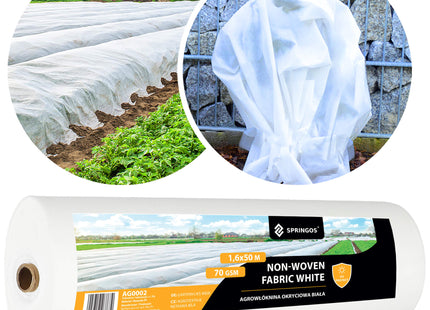 Vliesdoek - Vliesdoek Plantenbescherming - 70 G/M2 - 50 x 1.6 M