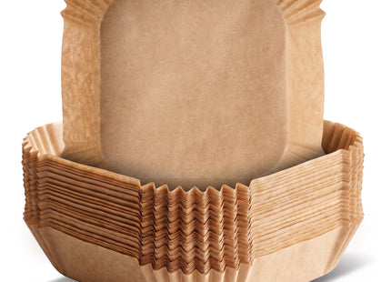 Papieren Inzetstukken Voor Airfryer - Wegwerpbaar - 220°C - Geschikt voor: Airfryer, Oven, Magnetron, Stoomkoker - 300 stuks - 20 x 20 cm