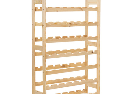 Wijnrek - Wijnrek voor 56 Flessen - Glazenrek - 53 x 25 x 53 Cm - 115 KG - Grenenhout