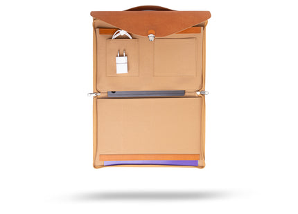 Leren Aktetas - Laptoptas - 15/16 inch - Bruin - 41 x 31 x 2,5 CM