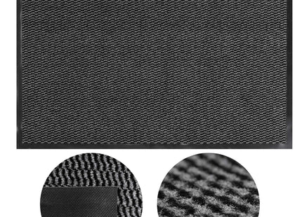 Deurmat - Buitenmat - Droogloopmat - Anti -Slip - Grafiet - 60 x 90 Cm