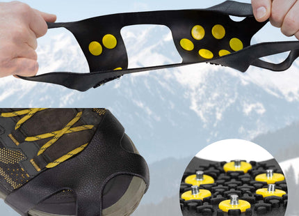 Sneeuwgripzolen Voor Wandelschoenen - Spikes voor Schoenen - Anti Slip - Zwart - 35-38