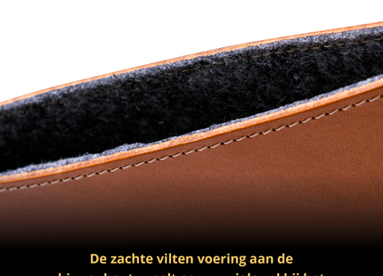 Baltan Leren Laptop Sleeve - Voor MacBook - Laptophoes - Tot 13 inch - Bruin