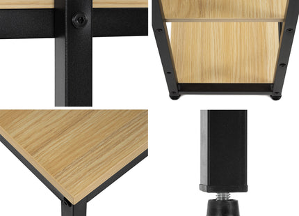Bureau – Werkbureau – Computer Bureau – Bureautafel – 48 x 120 x 120 cm – 100 Kg - industriële - Zwart - Naturel