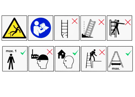 Huishoudtrap - Ladder - Keukentrapje - 4 - Etages - Antislip - Opvouwbaar - Grijs - 150 KG - Grijs