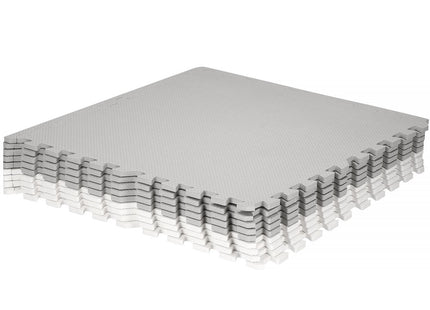 Speelmat | Speelmat Foam | Puzzelmat | 9 Puzzelstukken | 179 x 179 cm | Grijs/Wit