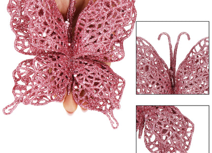 Kerstboomhanger Vlinders | Kunststof | Roze