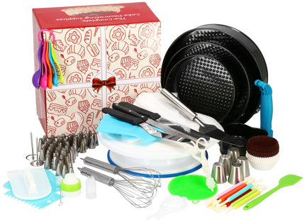 Taart Decoratie Set | Draaiend Taartplateau | 345-Delig