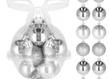 Kerstballen | 12 Stuks | 3 cm | Zilver