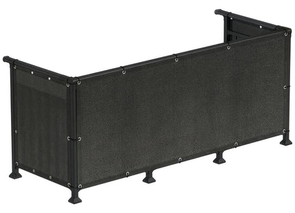 Balkonscherm - Privacyscherm - Hoge Kwaliteit - Waterbestendig - UV-bescherming - 1x7 m - 95% -Antraciet - PVC