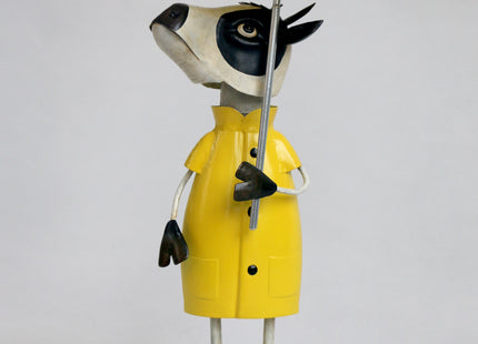 Decoratiefiguur - Koe Berta - Metaal - Decoratie - 14,5 x 14,5 x 41 cm