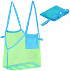 Strandtas | Net Tas | Blauw / Groen | Opvouwbaar | Met Hoes | 45 x 30 x 45
