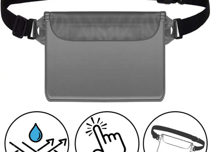Drybag | Waterdichte Tas | Heuptas | 18 x 22 cm | Grijs