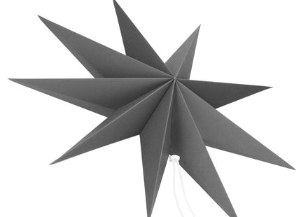 Kerst Ster | Papier | Opvouwbaar | 60 cm | Mat/Grijs