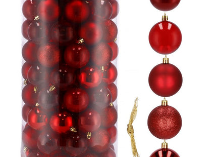 Kerstballen | 100 Stuks | Rood Tinten