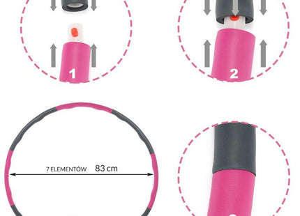Fitness Hoelahoep | 83 cm | Roze/Grijs