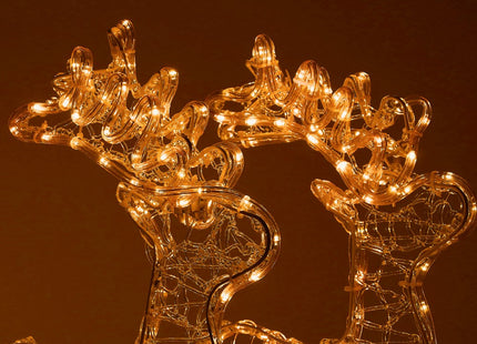 Rendier Met Slee | 480 LED Lampjes | Warm Wit
