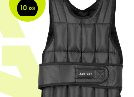 Gewichtsvest - Verzwaard Vest  - Trainingsvest - Crossfittvest - Hardlopen / Cardio - Verstelbaar - 10 Kg - Zwart