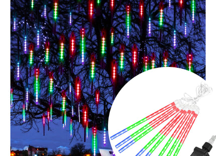 Ijspegelverlichting | Kerstboomverlichting | Met 144 LED Lampjes | 8 Stuks | Multicolor