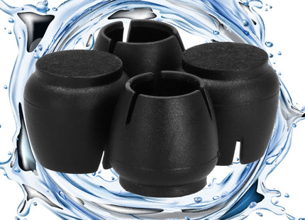 Stoelpoot Beschermers | Stoelpootdoppen | Vloerbescherming | 4 Stuks | 14-16 mm | Zwart