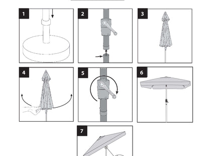 Parasol | Parasols | Kantelbaar | Met Ventilatie | Ecru | 200 X 130 cm