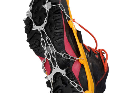Sneeuwgripzolen - Sneeuwijzers - Spikes voor Schoenen - Anti-Glij Ijzers - Anti Slip - Zilver - Oranje - 36-40