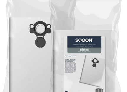 SQOON® Stofzuigerzakken  Geschikt voor Nilfisk Alto / WAP / KEW AERO 20/25/26 Series - 5 Stuks