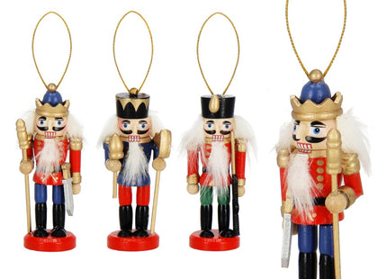 Notenkraker Kerst | Houten Soldaat | Kerstversiering | 3 Stuks | Multicolor | 8 cm