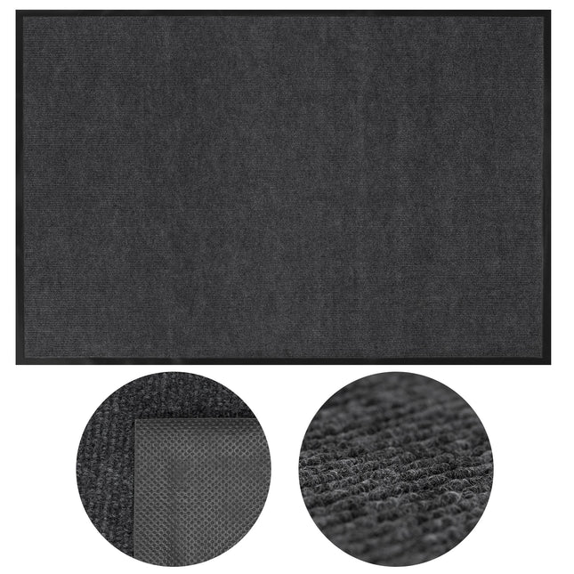 Deurmat - Buitenmat - Droogloopmat - Anti -Slip - Grafiet - 150 x 90 Cm
