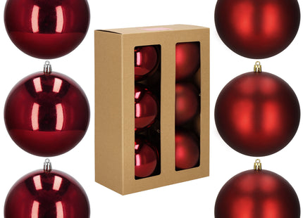 Kerstballen | 6 Stuks | Rood