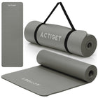 Actiget® Yogamat - Extra Dik - Inclusief Draagriem - 183 x 61 x 1 CM - Grijs