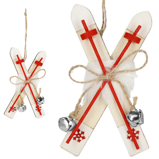 Kerstboomhanger | Ski's |  2 Stuks | 12.5 cm