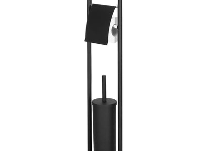 Toiletbutler | Toiletrolhouder | Toiletborstel met houder | Toiletaccessoire | Zwart