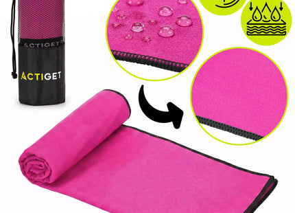 Strandlaken | Badlaken | Sneldrogend | Strandhanddoek | Microvezel | 180x100 cm | Roze