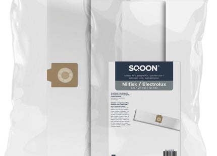 SQOON® Stofzuigerzakken Geschikt voor Nilfisk & Electrolux GD930 / E22 / UZ930 - Vervangt Originele Zak - 5 Stuks
