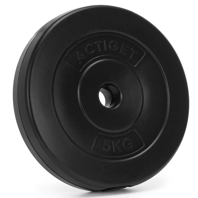 Halterschijf | 1 x 5 kg | Kunststof | Zwart | 31 MM