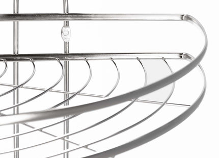 Doucherek - Badkamerplank - Hoekplank - RVS - Zwart - Driehoekig - 9 Kg - 25 X 25 X 58 CM