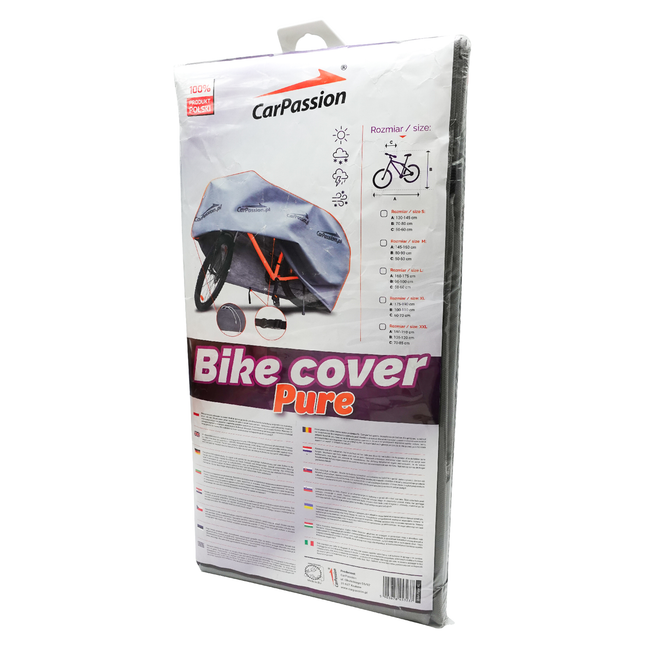 CarPassion Fietshoes - Beschermhoes - Waterdicht &amp; Vorstbestendig - Maat M - Grijs