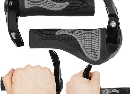Handvatten Fiets | Handvatten | 14 cm | Zwart/Grijs