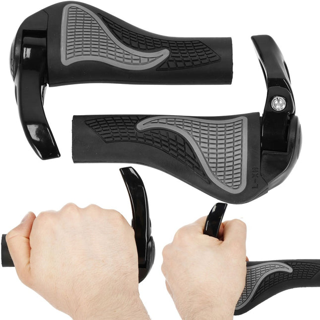 Handvatten Fiets | Handvatten | 14 cm | Zwart/Grijs