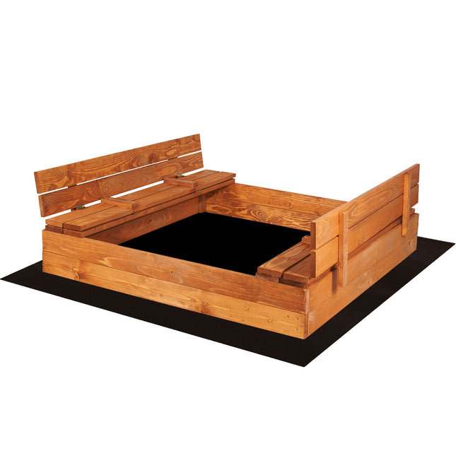 Zandbak - Met Deksel - Met Bank - Inclusief Gronddoek - Geïmpregneerd - 150 x 150 CM