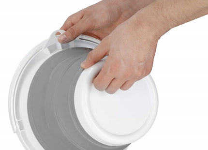 Emmer | Opvouwbare Emmer | Rond | 10L | Grijs/Wit