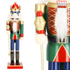 Notenkraker Kerst | 38 cm | Blauw/Groen/Rood/Goud/Zwart