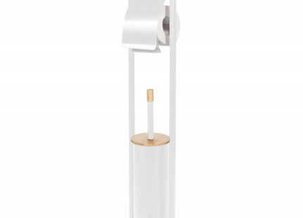 Toiletbutler | Toiletrolhouder | Toiletborstel met houder | Toiletaccessoire | Wit