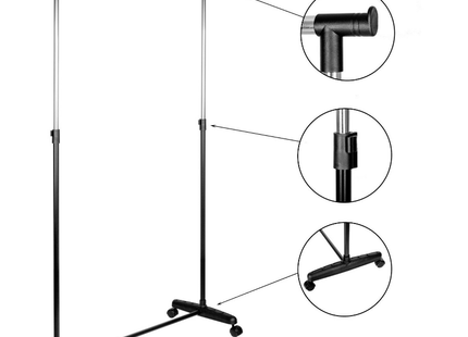 Kledingrek | Op Wielen | Verstelbaar | 164 cm