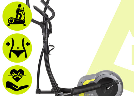 Crosstrainer - Hartslagfunctie - Bluetooth - Crosstrainers Fitness - Magnetische weerstand - 130 Kg - 8 Weerstandsniveaus - LCD Scherm - Anti-Slip