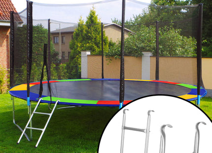 Trampolineladder - 2 Treden - Staal - 62 CM