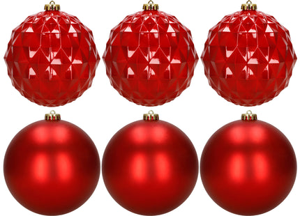Kerstballen | 6 Stuks | 15 cm | Rood